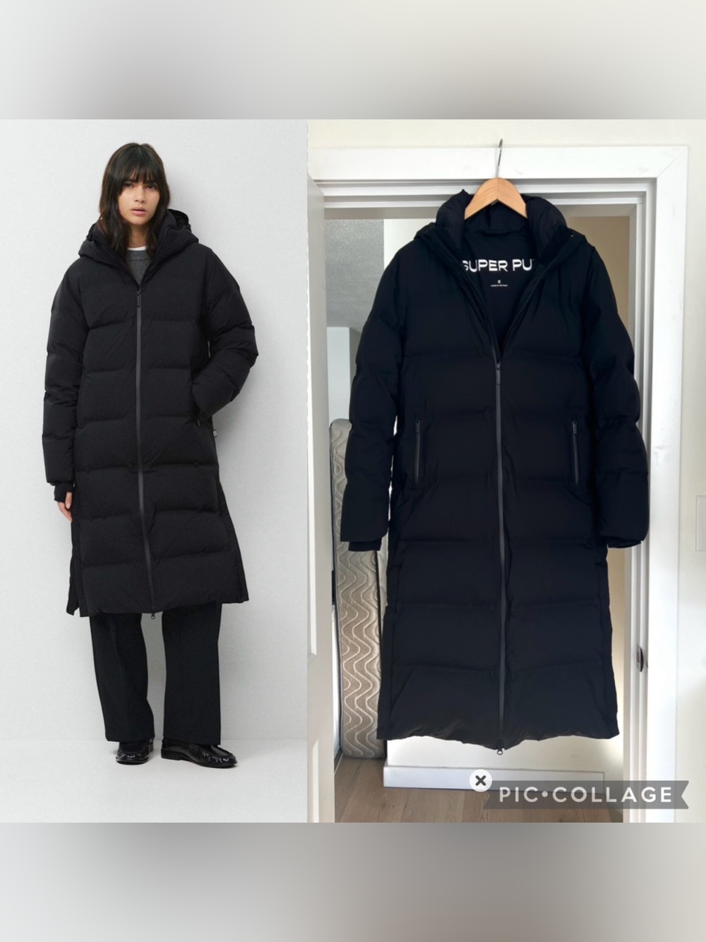 Aritzia Tna The Super Puff₂O™ Long - Rainstop™ Sz S Black